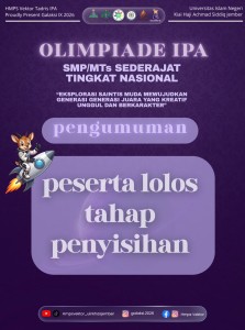 Hasil Penyisihan Olimpiade IPA GALAKSI IX 2026 Resmi Diumumkan, 30 Peserta Lolos ke Final